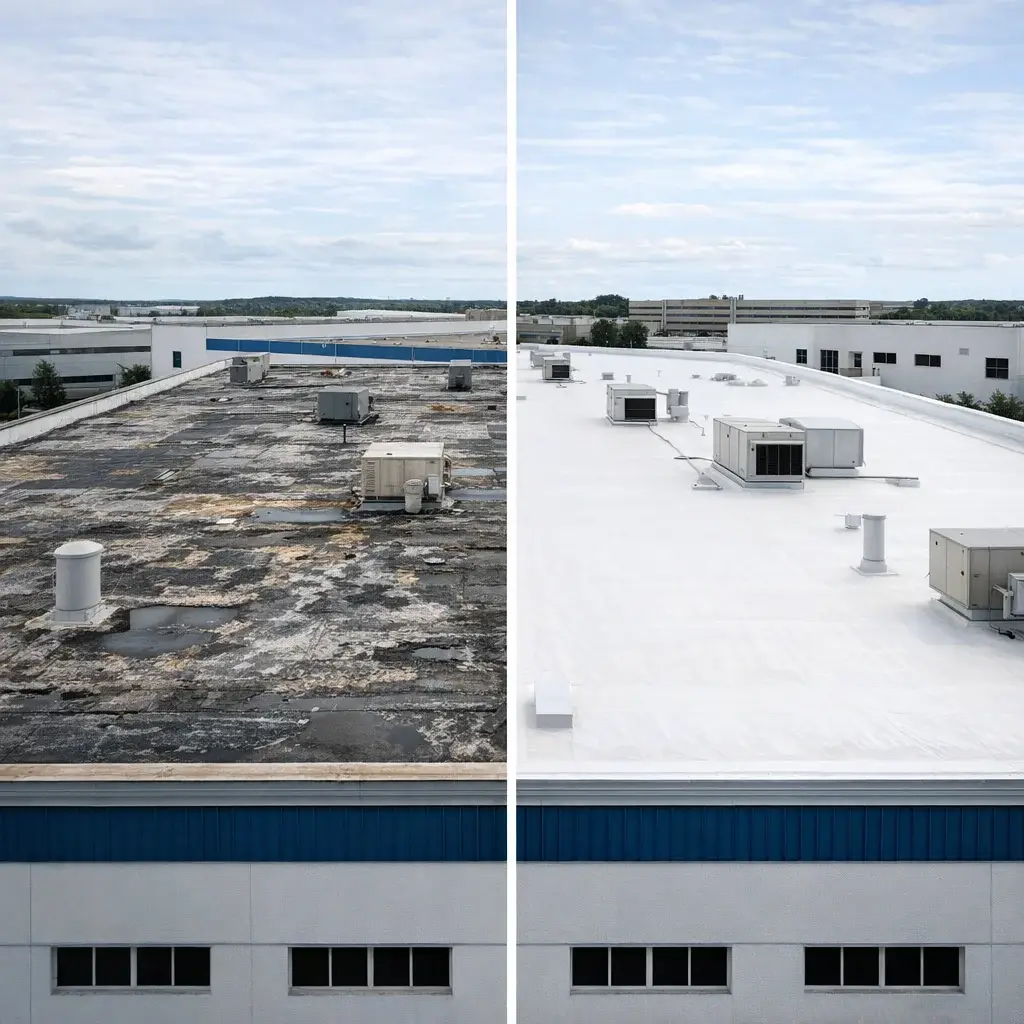 Commercial Roofers Greenville SC - Before & After 2